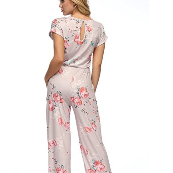 NEW RichCoco Floral Jumpsuit w/pockets Size Large - Picture 3 of 8